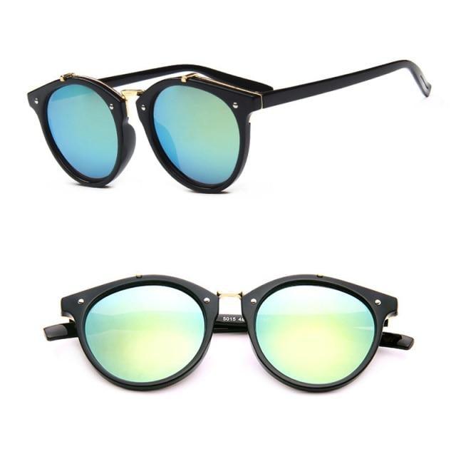 Unisex Vintage Round Shape Sunglasses Retro Women Design Luxury Popular Summer Sun Glasses Comfortable Classic Outdoor Eyewear UV400 Lens Trendy Sunglasses