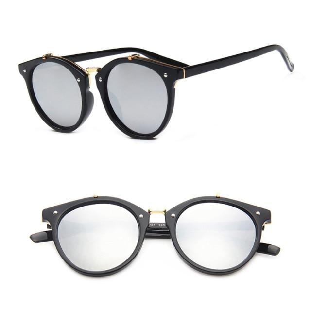 Unisex Vintage Round Shape Sunglasses Retro Women Design Luxury Popular Summer Sun Glasses Comfortable Classic Outdoor Eyewear UV400 Lens Trendy Sunglasses