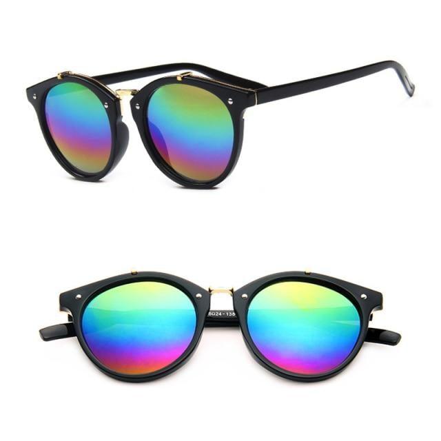 Unisex Vintage Round Shape Sunglasses Retro Women Design Luxury Popular Summer Sun Glasses Comfortable Classic Outdoor Eyewear UV400 Lens Trendy Sunglasses