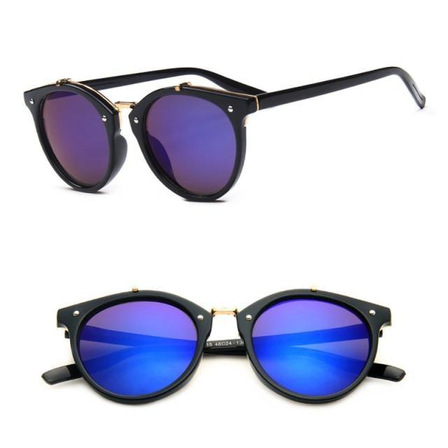 Unisex Vintage Round Shape Sunglasses Retro Women Design Luxury Popular Summer Sun Glasses Comfortable Classic Outdoor Eyewear UV400 Lens Trendy Sunglasses