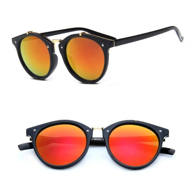Unisex Vintage Round Shape Sunglasses Retro Women Design Luxury Popular Summer Sun Glasses Comfortable Classic Outdoor Eyewear UV400 Lens Trendy Sunglasses