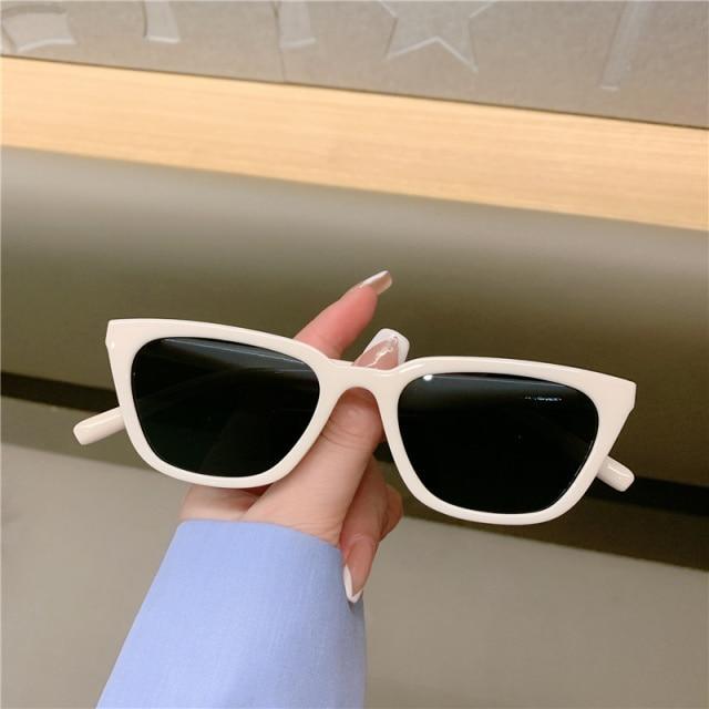 Vintage Narrow Cat Eye Sunglasses Cat's Eye Style Sunglasses For Women New Retro Style & Fashionable & Designer Shades Of Glasses Elegant Sunglasses