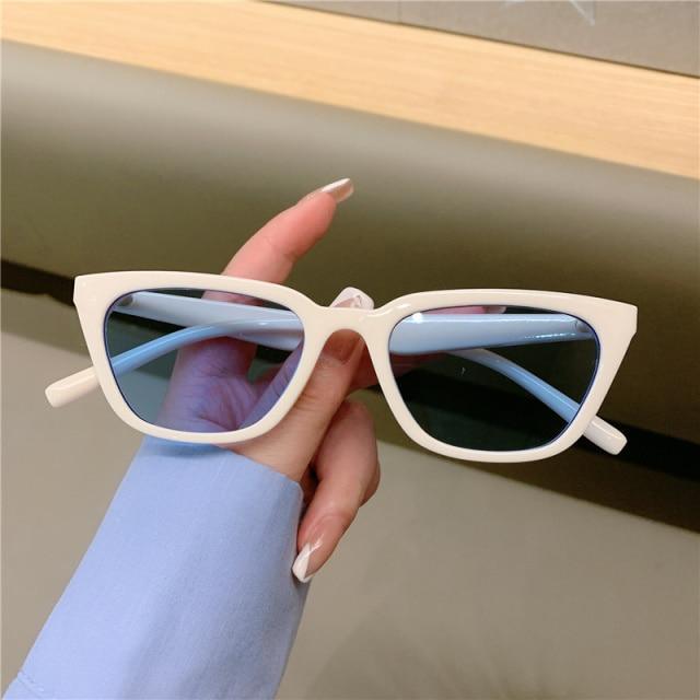 Vintage Narrow Cat Eye Sunglasses Cat's Eye Style Sunglasses For Women New Retro Style & Fashionable & Designer Shades Of Glasses Elegant Sunglasses