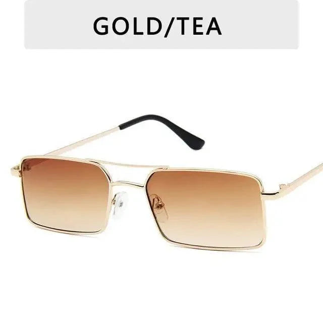 Vintage Square Women Sunglasses Luxury Design Metal UV400 Sun Glasses Modern Charming Everyday Eyewear