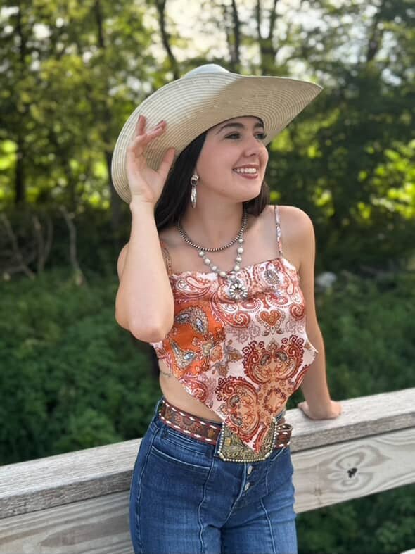 White Stone Faux Squash Blossom Necklace - 16 inch + 3