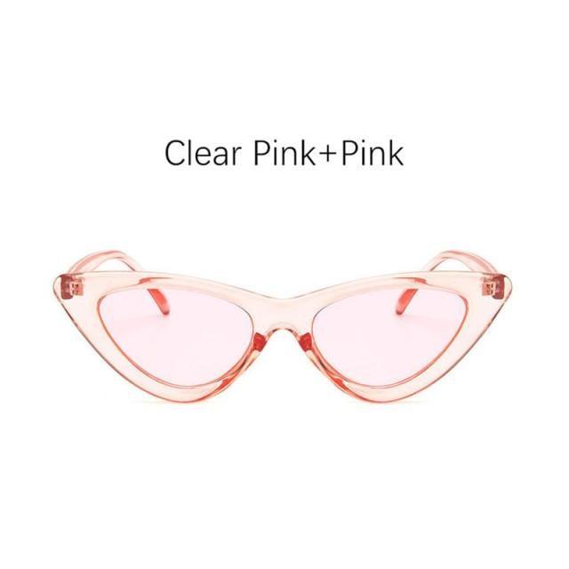 Women Elegant Black Summer Sunglasses Stylish New Popular Cat Eye Design Sunglasses For Woman New Small Eyewear Shades For Women Retro Summer Design Glasses