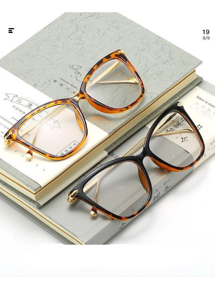 Women Luxury Cat Eye Sunglasses For Women Glasses Oversized Frame Transparent Lens Eyeglasses Computer Optical For  Prescription Glasses For Women