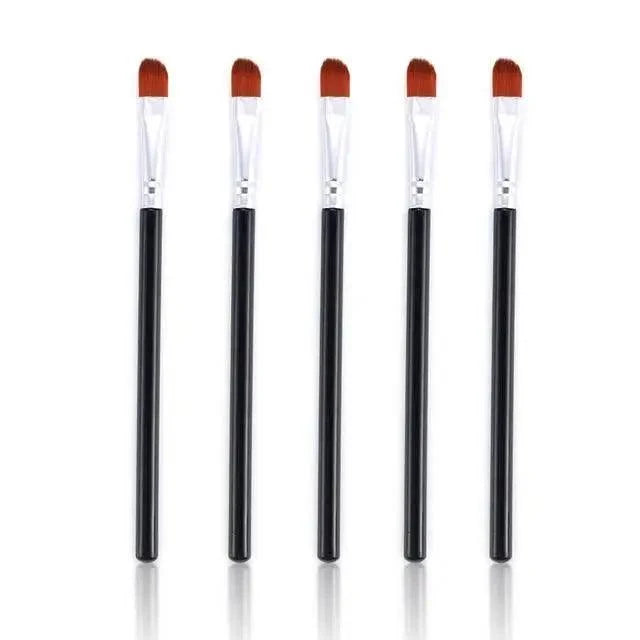 Women Makeup Brush 5Pcs Professional Black Eyebrow Inclined Flat Angled Brush Makeup Tool Wooden Pole Eyeliner Eyeshadow Women Cosmetic